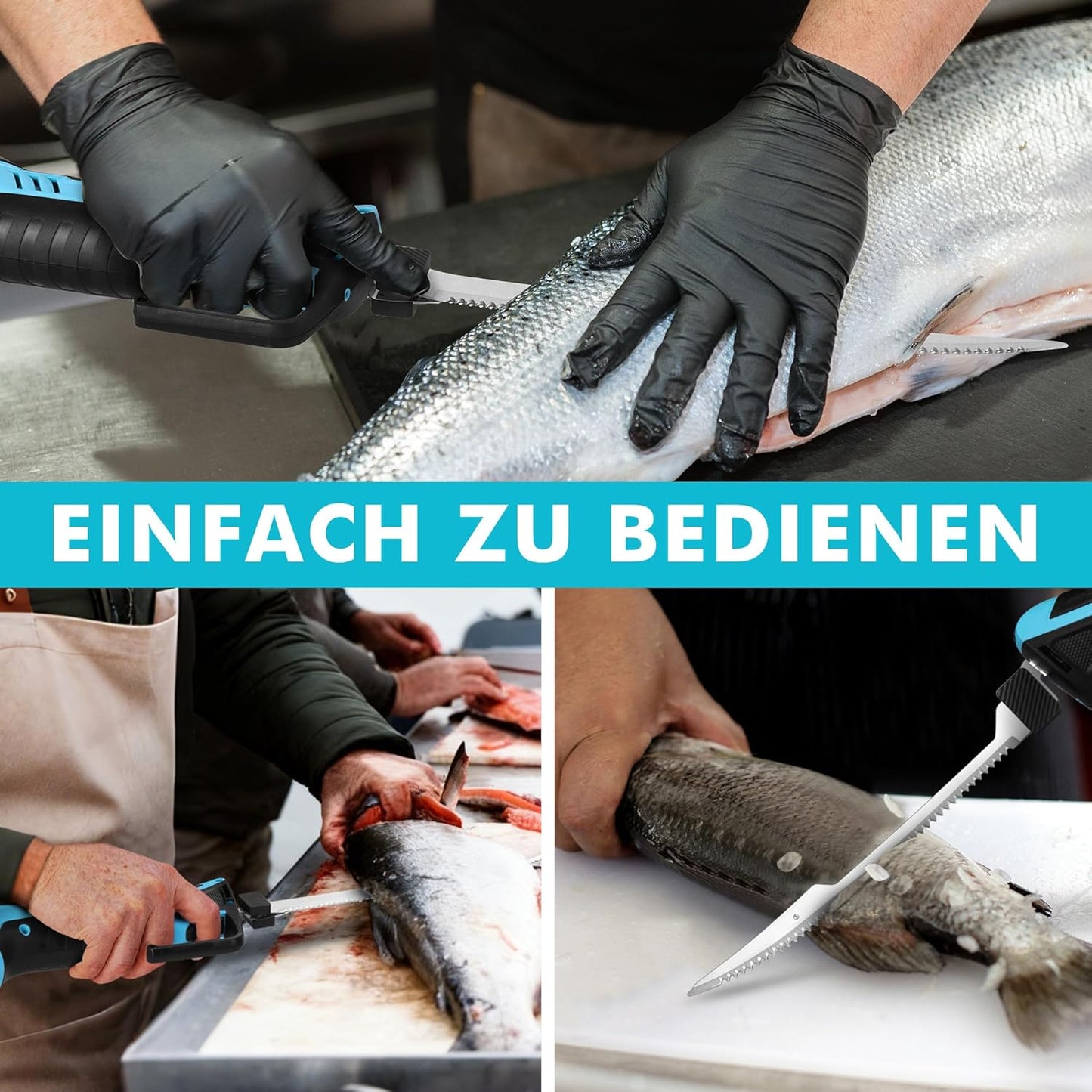 Kabelloses Elektromesser mit Edelstahlklingen
