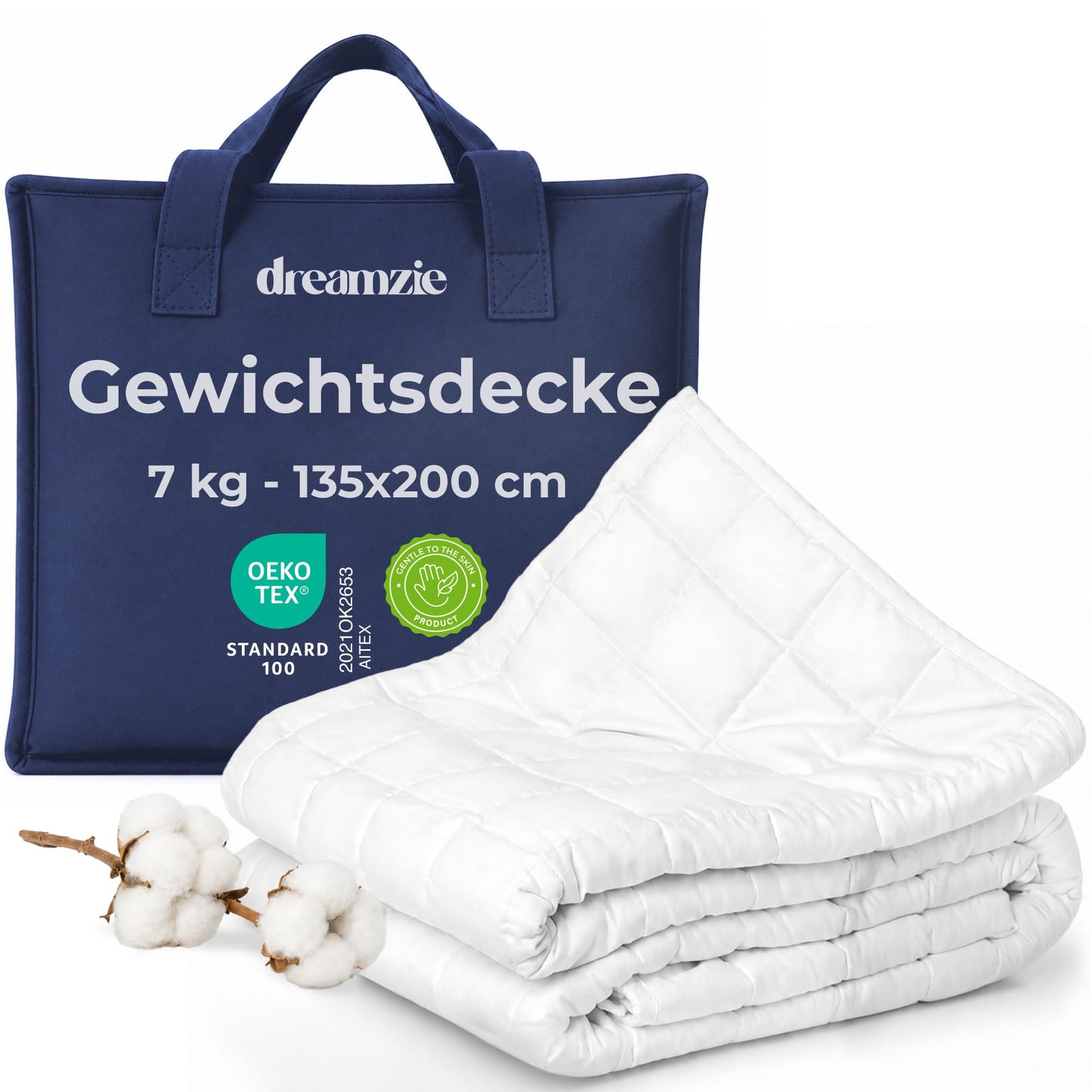 Gewichtsdecke, 7 kg, 135 x 200 cm 7.0 Kilogramm