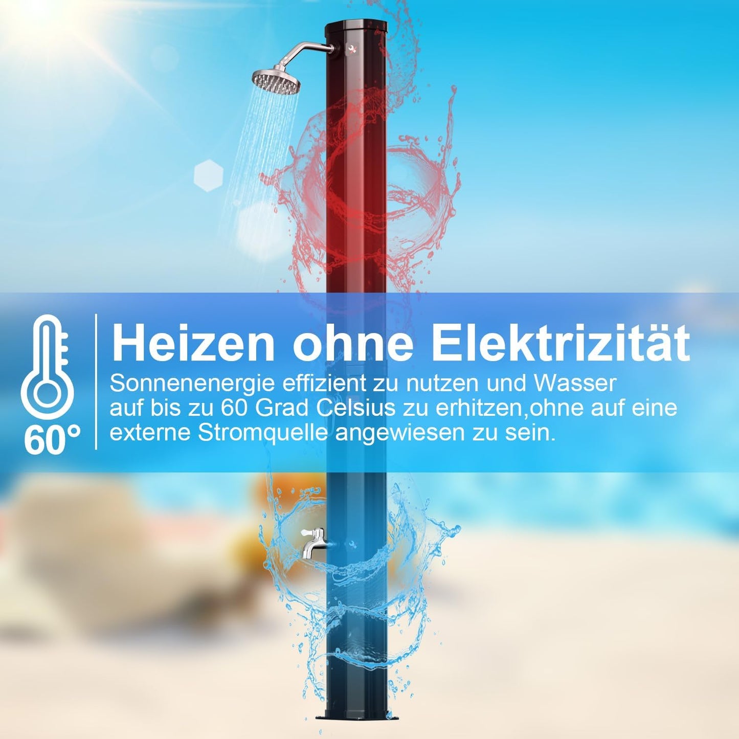 Solar-Gartendusche, 35L