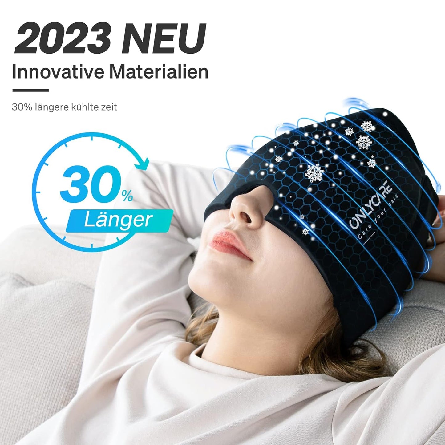 Migräne Relief Cap, Schwarz