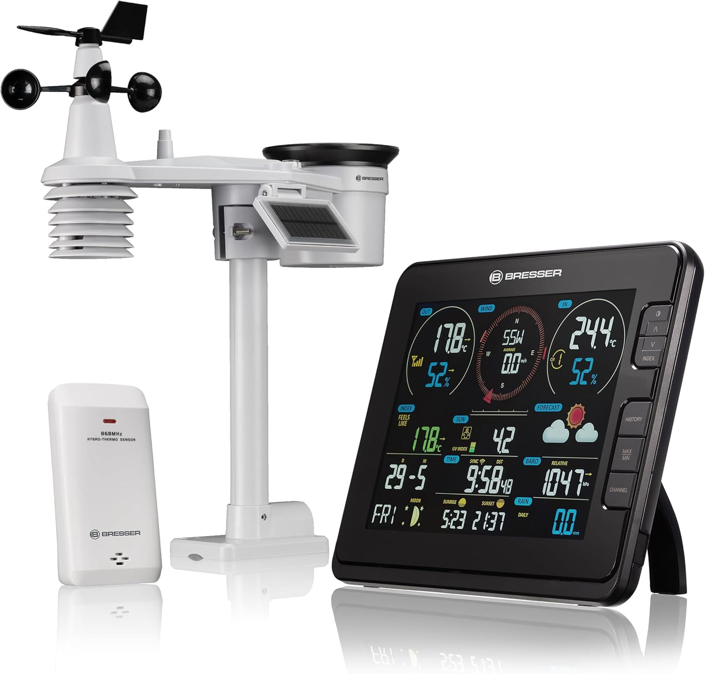 Wetterstation WSX3001 mit Funkaussensensor, Standard Basisstation