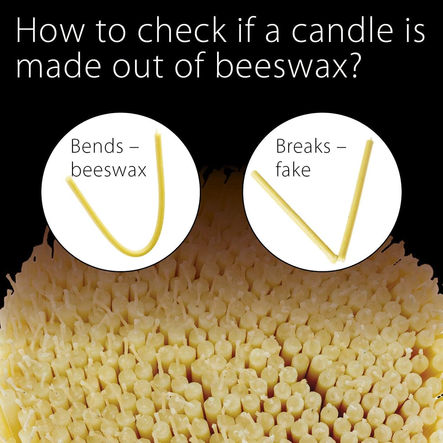Bienenwachskerzen-Set für Gebet und Deko, 50 stück