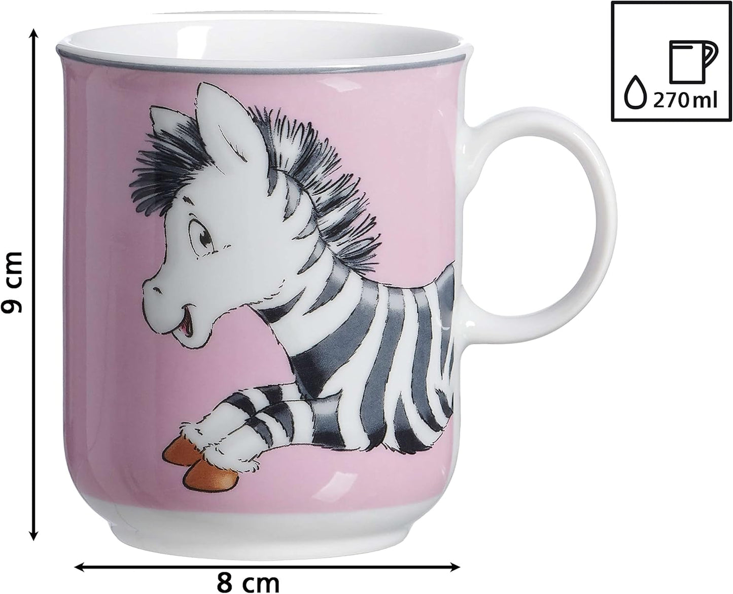 3-teiliges Kindergeschirr-Set - Happy Zoo, Zebra Zoe