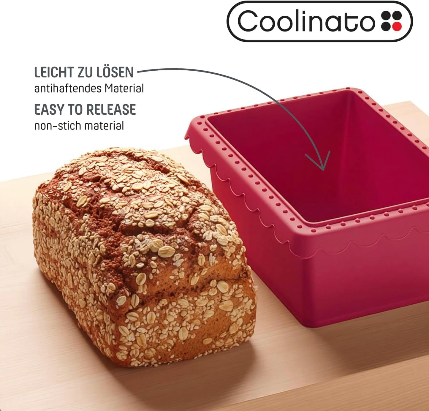 Mini Brotbackform-Set 550g für Airfryer & Backofen, Rot