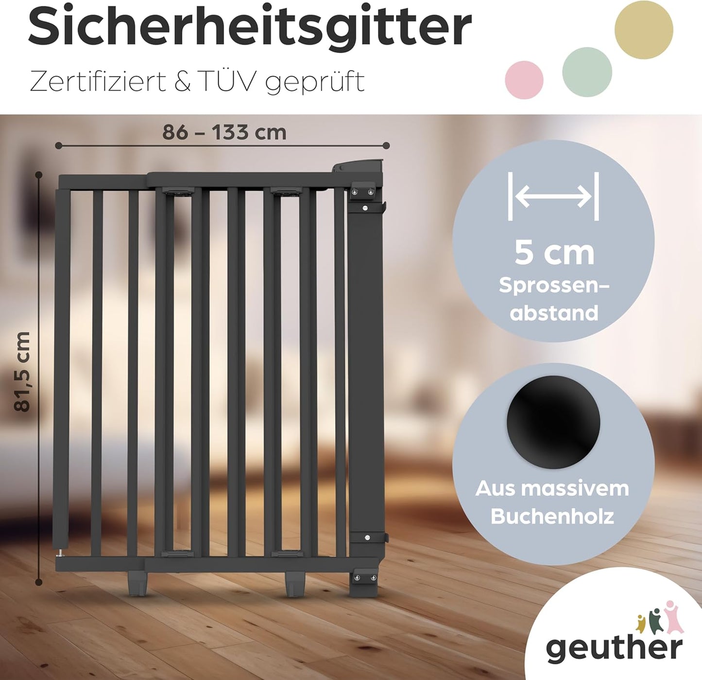 2734 Treppenschutzgitter Oris, 58-93 cm