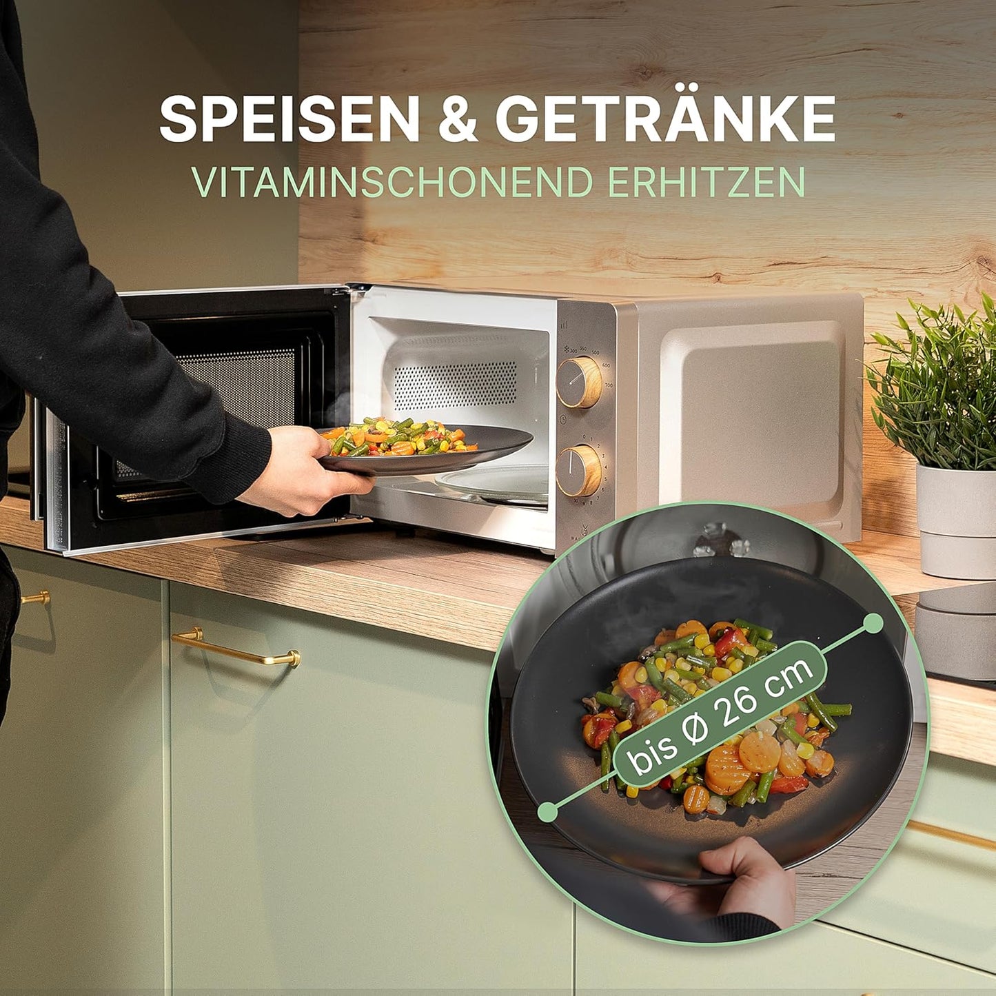 Mikrowelle mit Timer und Kindersicherung