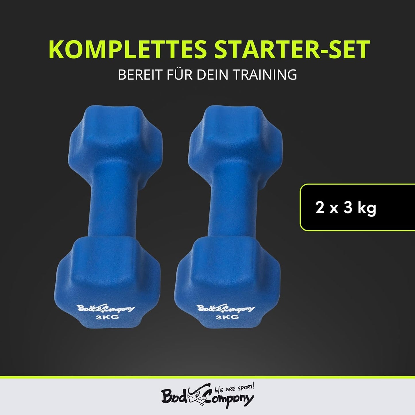 Kurzhanteln-Set, 2 x 3 kg, 2 x 3 kg 2er-Set
