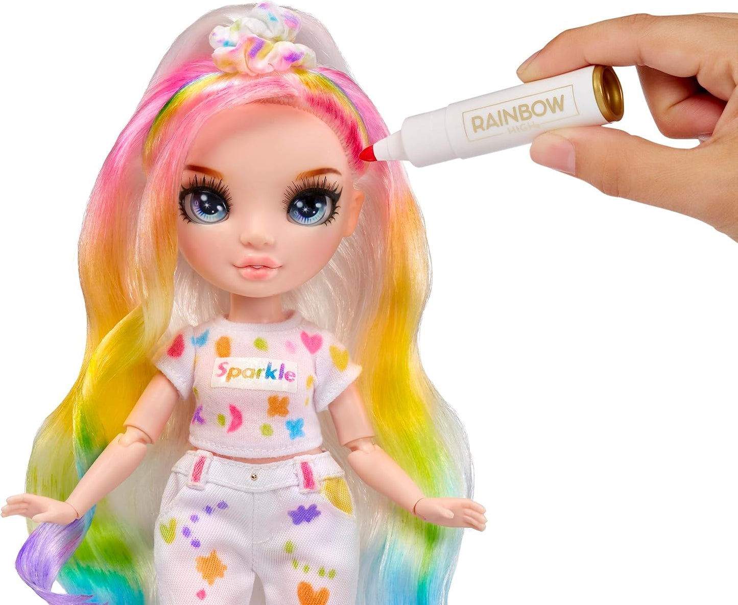 DIY Modepuppe Color & Create mit blauen Augen, Series 1, Blue,green,orange,purple,red,white