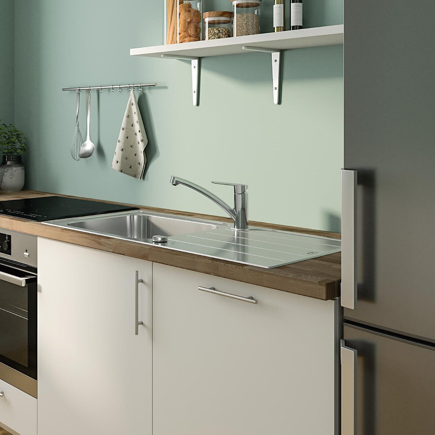 Start Eco, Küchenarmatur mit 140° Schwenkbereich, Single