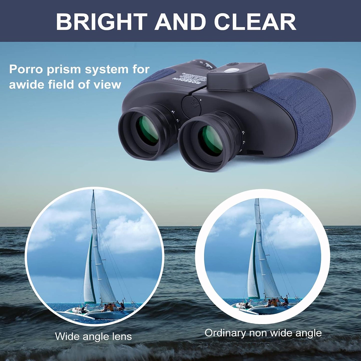Marine Fernglas 10 x 50 mit Kompass, LP02L
