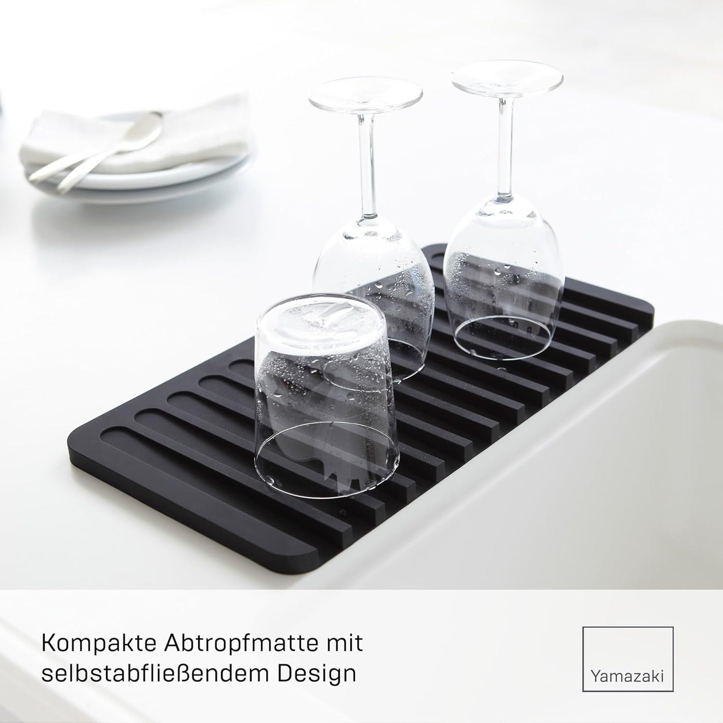 Silikon-Abtropfmatte FLOW, Schwarz