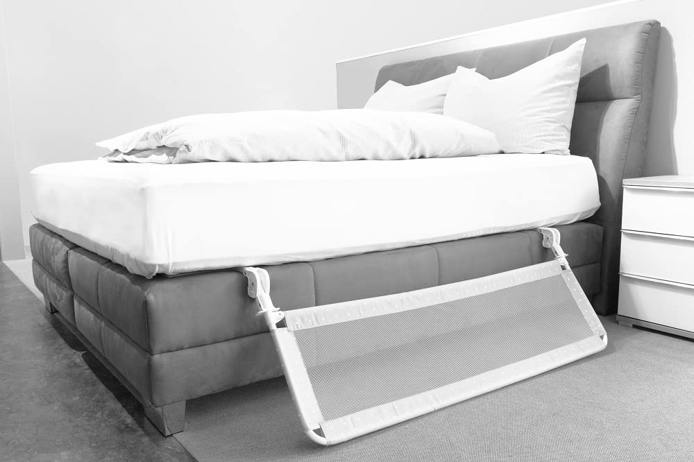 Rausfallschutz Bettschutzgitter klappbar 135x50 cm, Grau