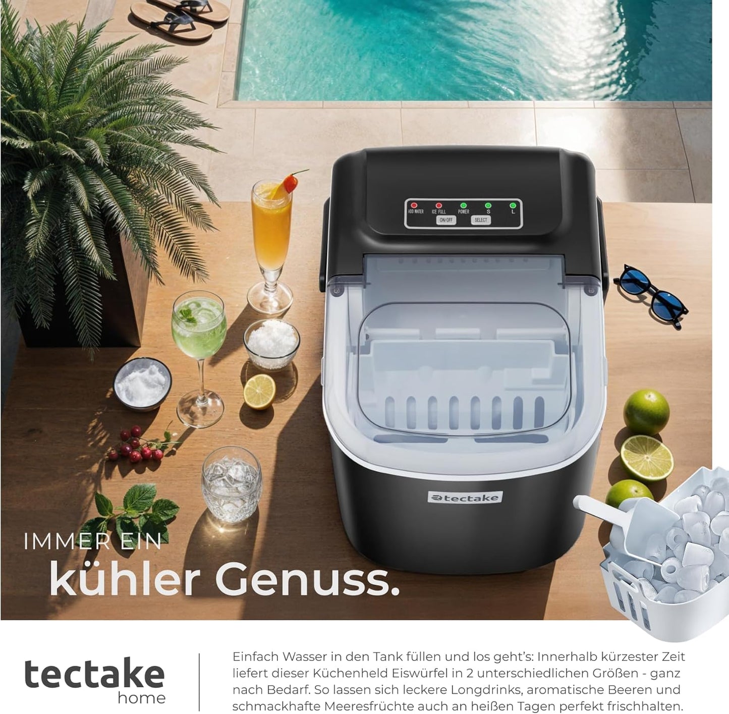 Eiswürfelmaschine Arctic, schwarz