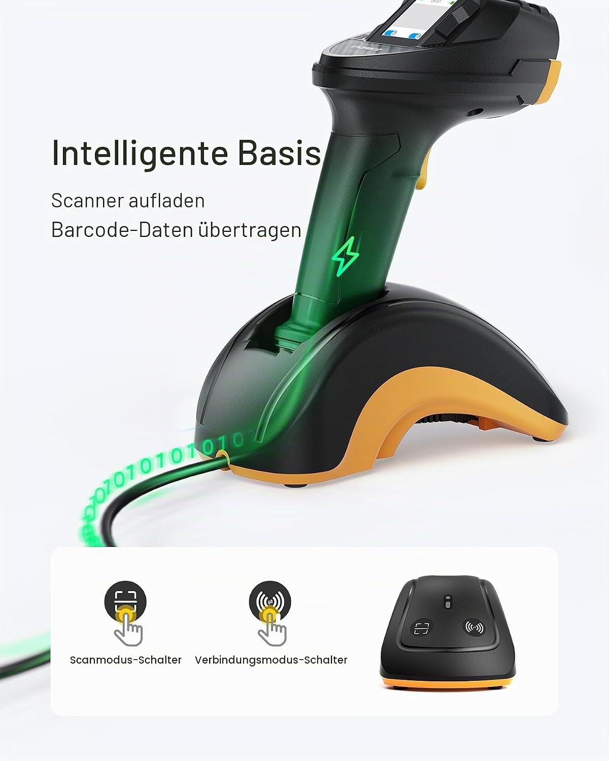 2D-Barcode-Scanner mit Touchscreen und Smart Base, 2D with Base and Screen