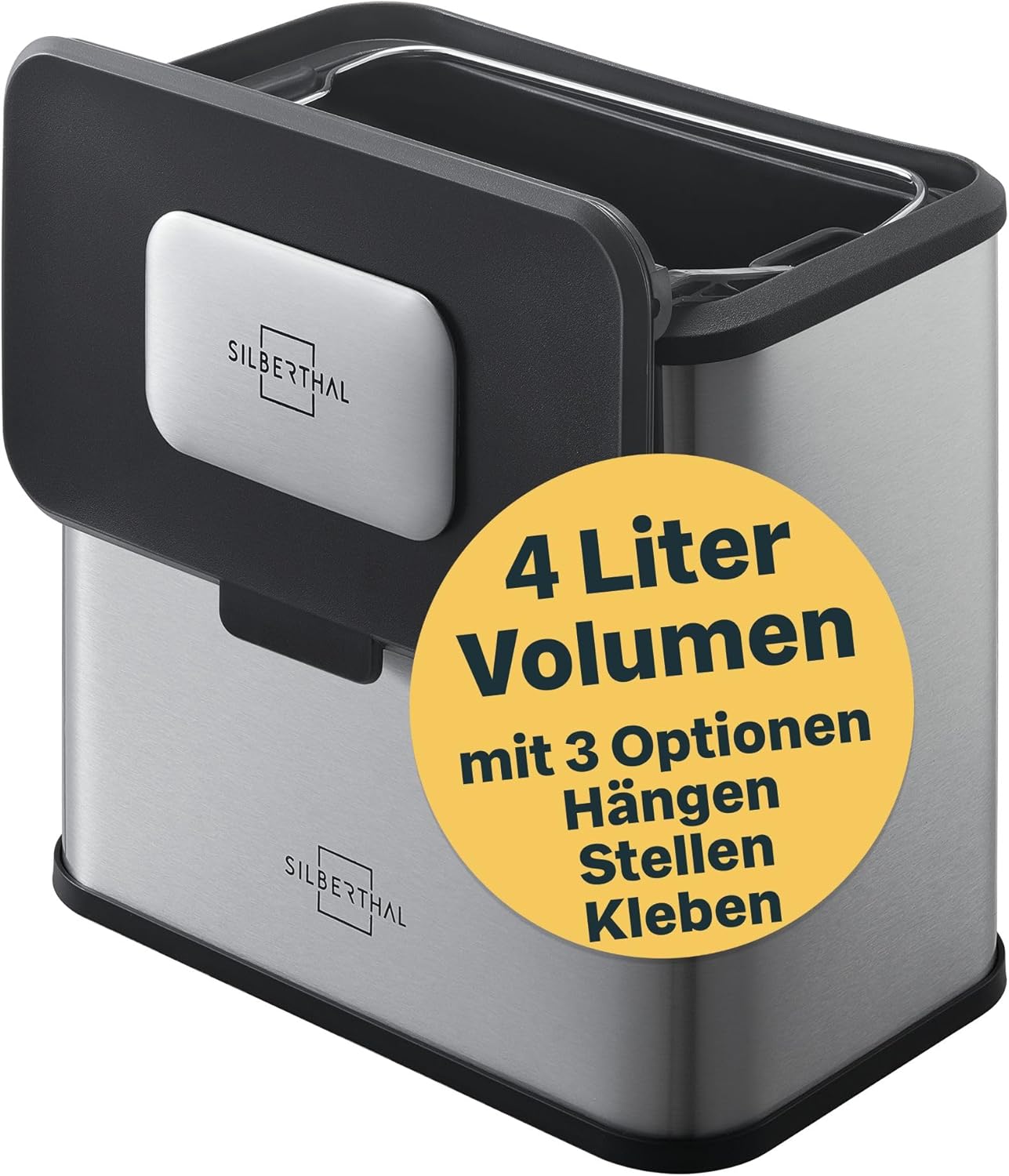 Biomülleimer mit Aktivkohlefilter, Biomülleimer 4 Liter