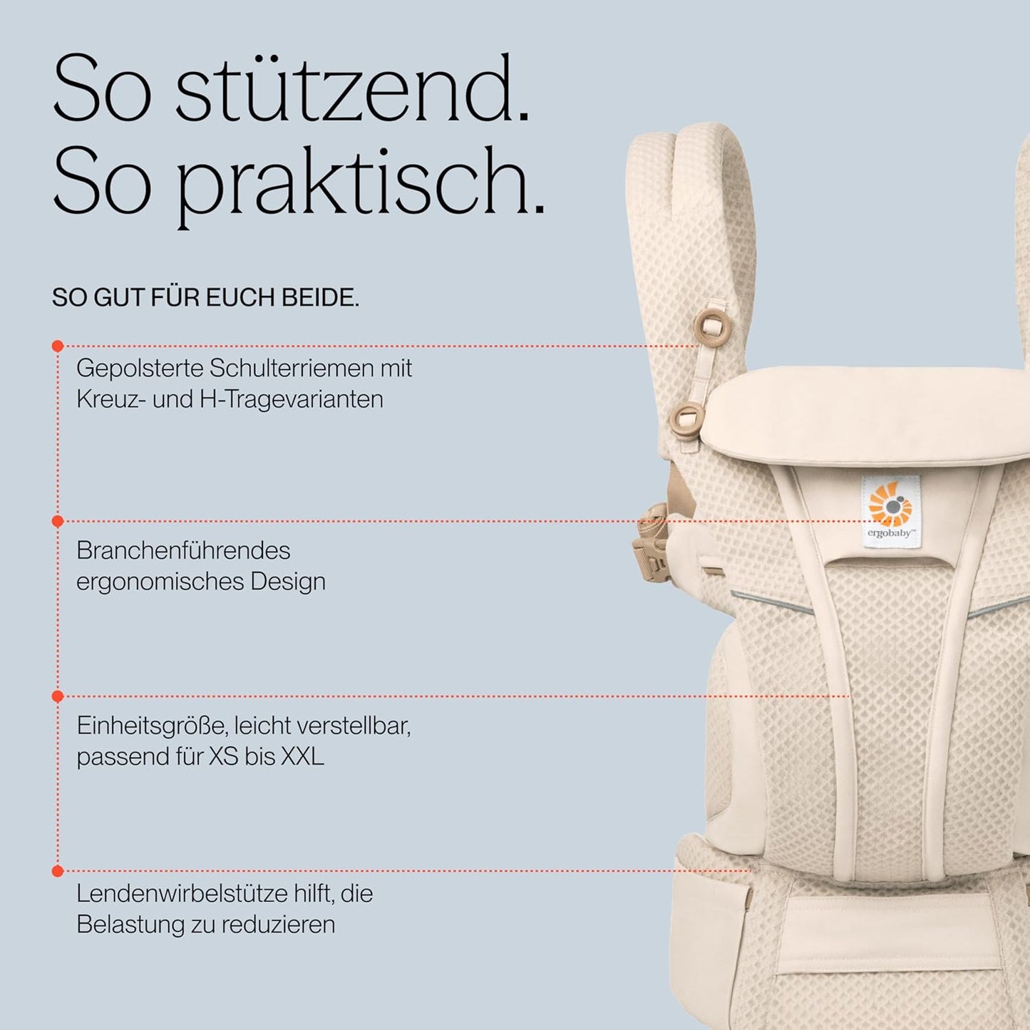 Ergonomische Babytrage Omni Breeze, Pearl Grey Omni Breeze