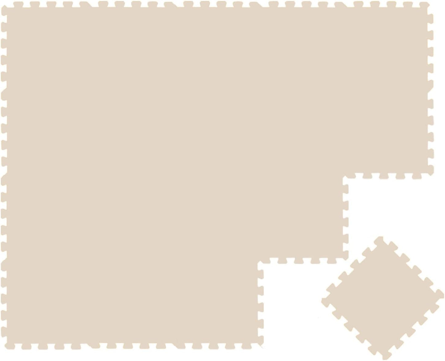 Spielmatte Baby Puzzlematte (18-teilig), Beige