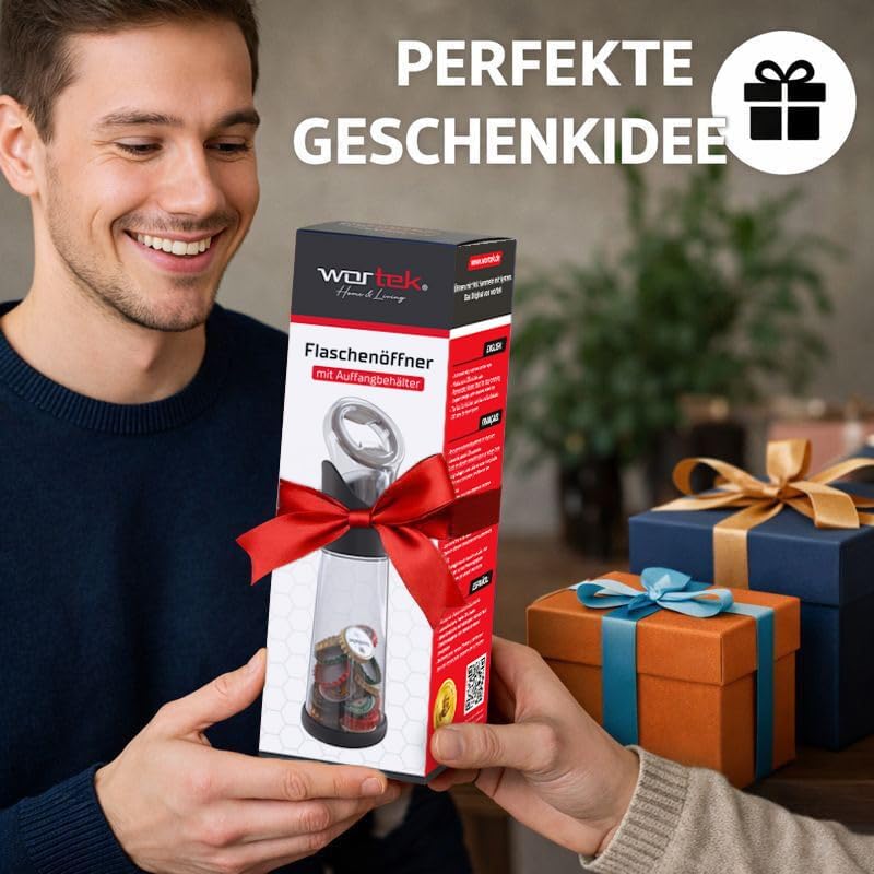 Flaschenöffner mit Auffangbehälter für Kronkorken, Bester Papa
