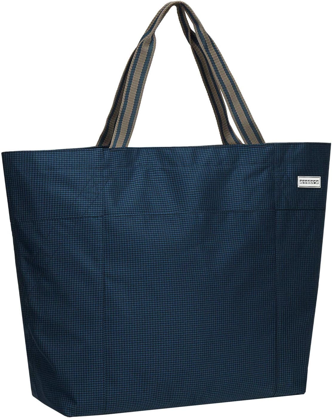 Strandtasche, Blau Hahnentritt