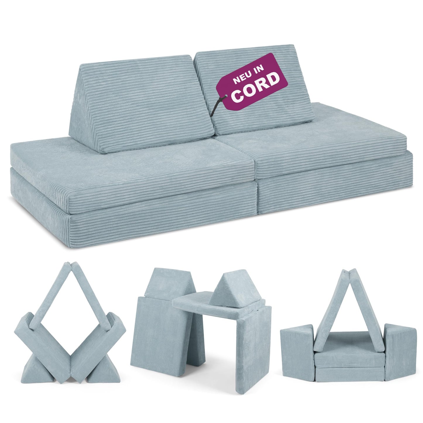 Spielsofa für Kinder, Einhornblau