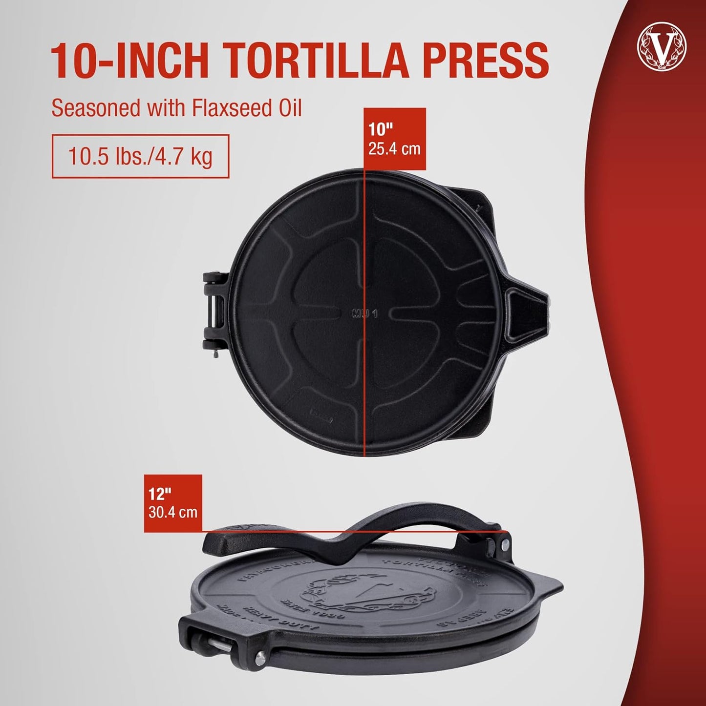 Tortilla-Presse, 25 cm