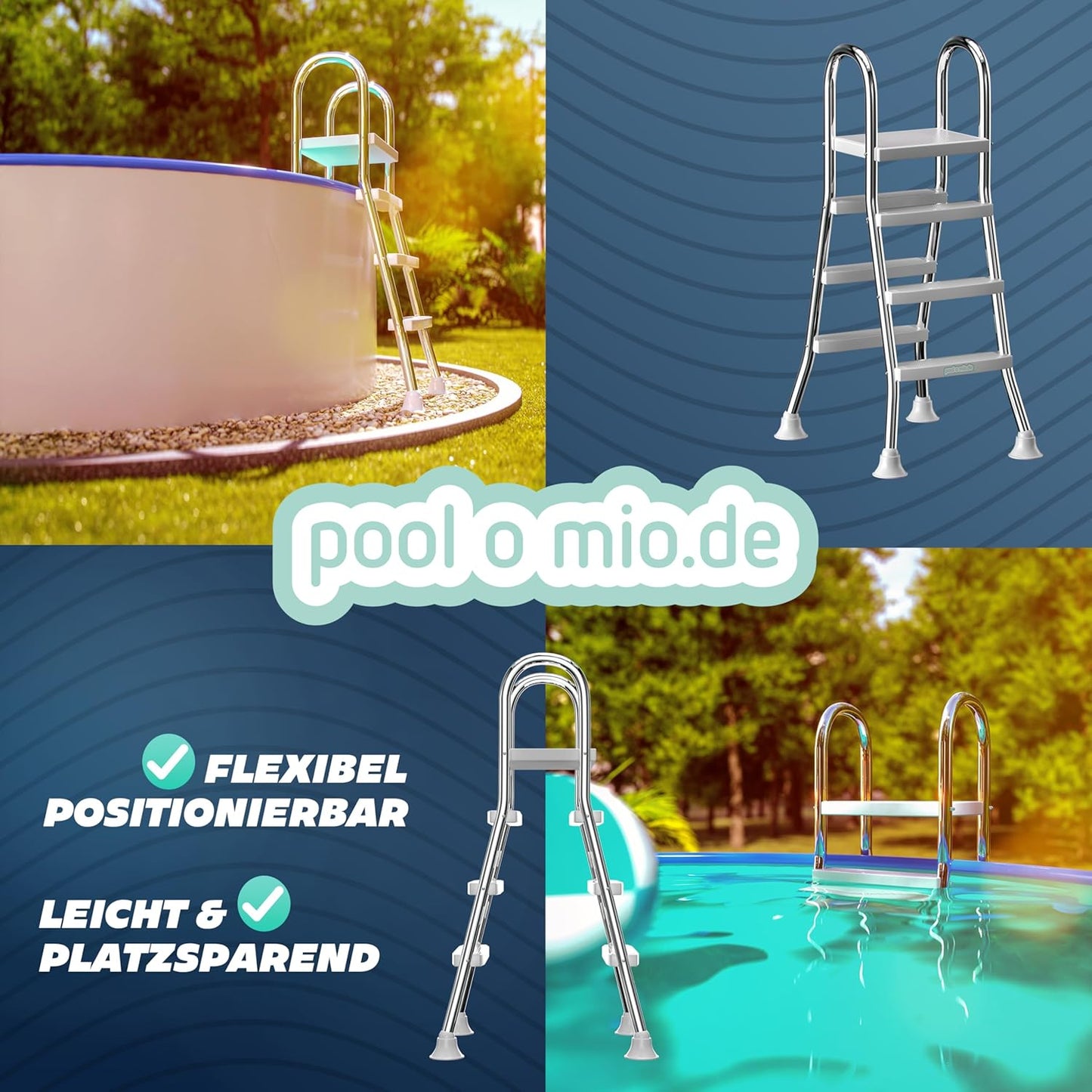 Einstiegsleiter für Aufstellpools, bis 120 cm