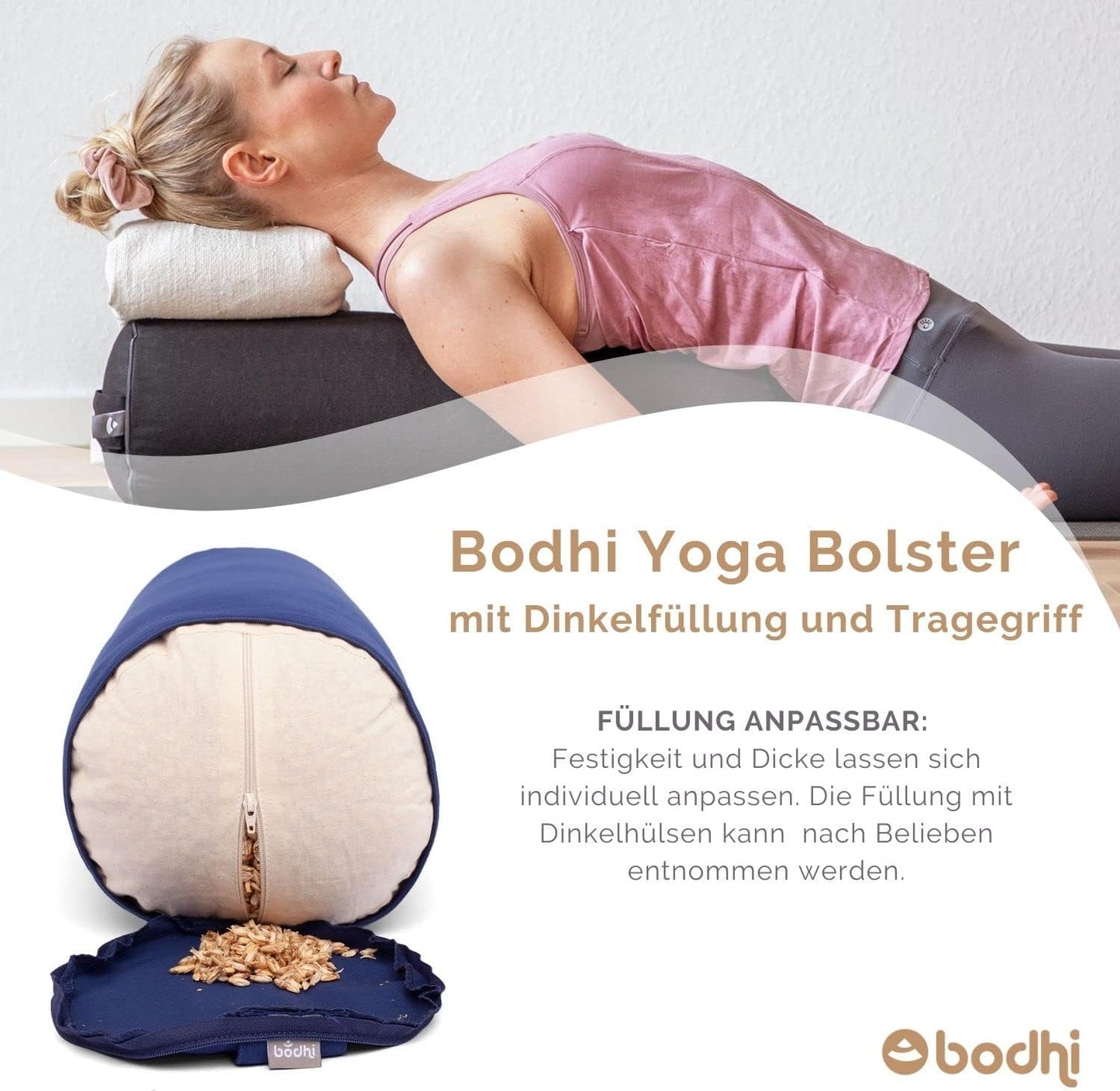 Yoga Bolster, eisblau