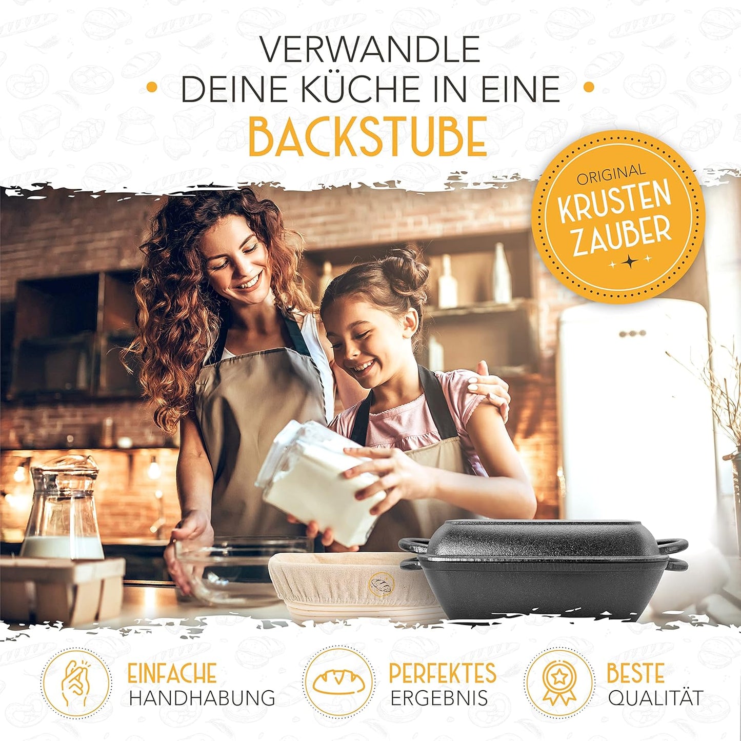 Brotbacktopf, 30cm rechteckig