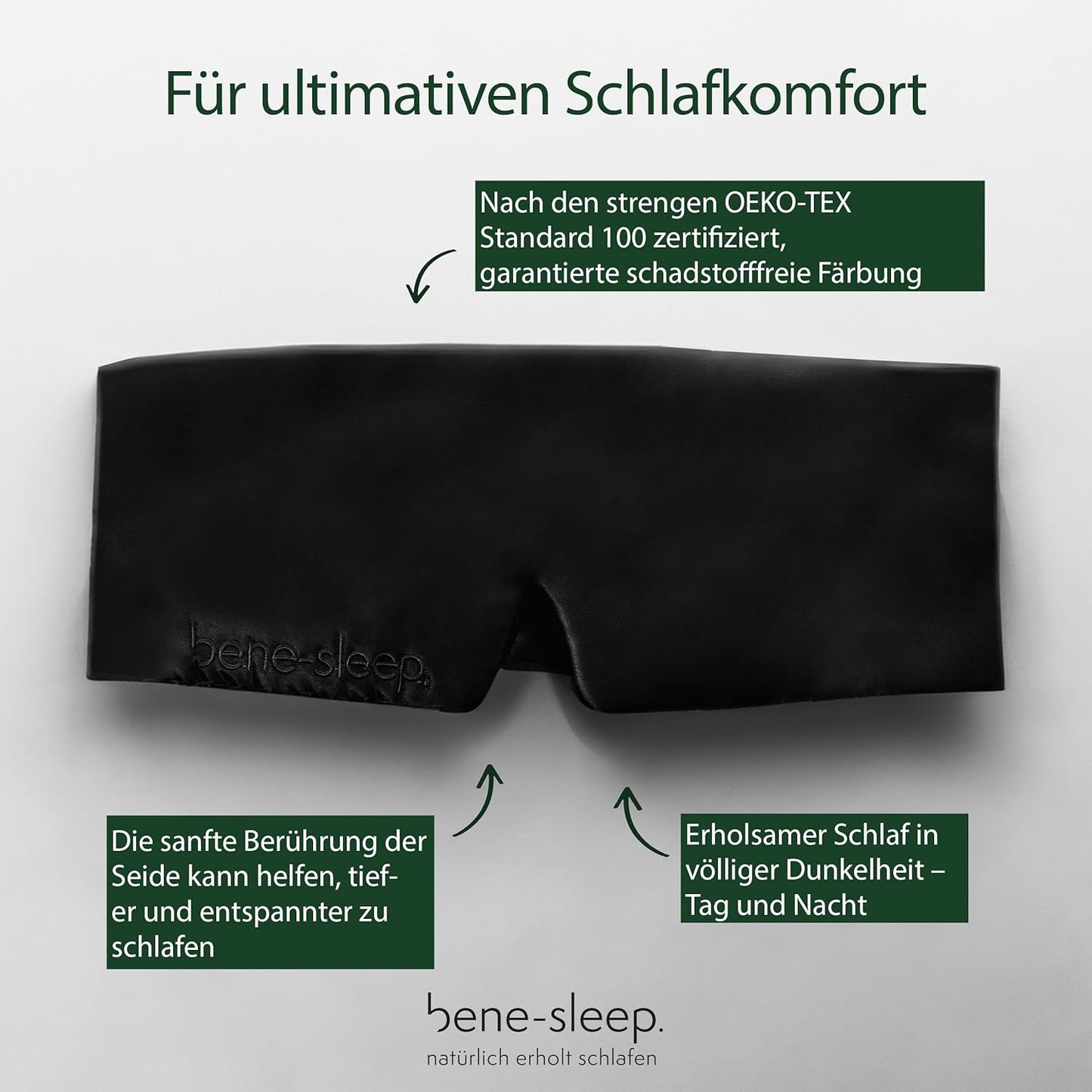Seidenschlafmaske, Schwarz