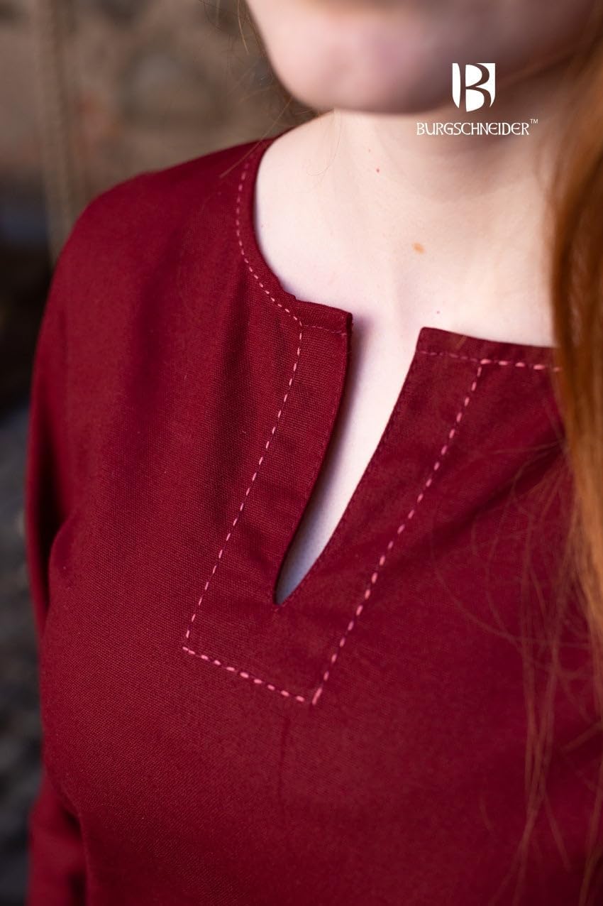 Unterkleid Feme für Larp & Mittelalter, Bordeaux S