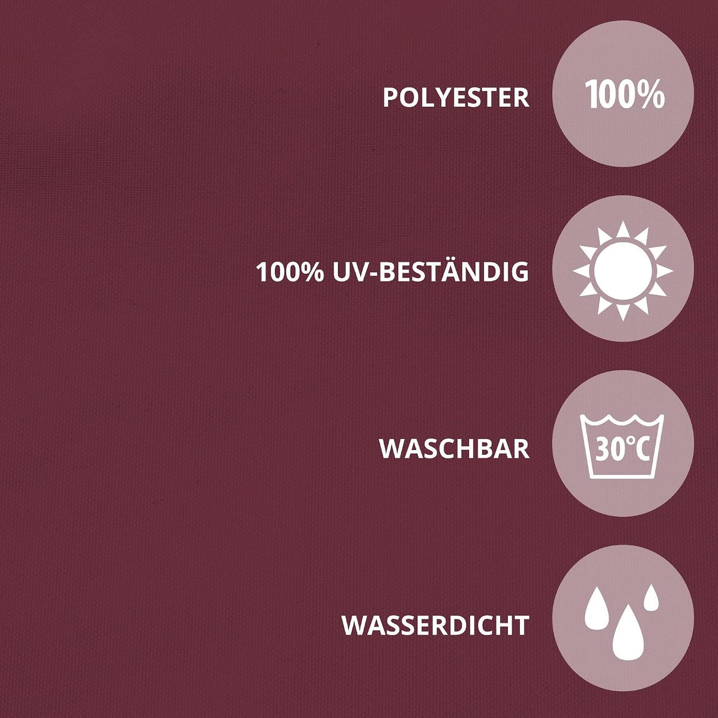 Balkonbespannung Basic, 500 x 75 cm weinrot