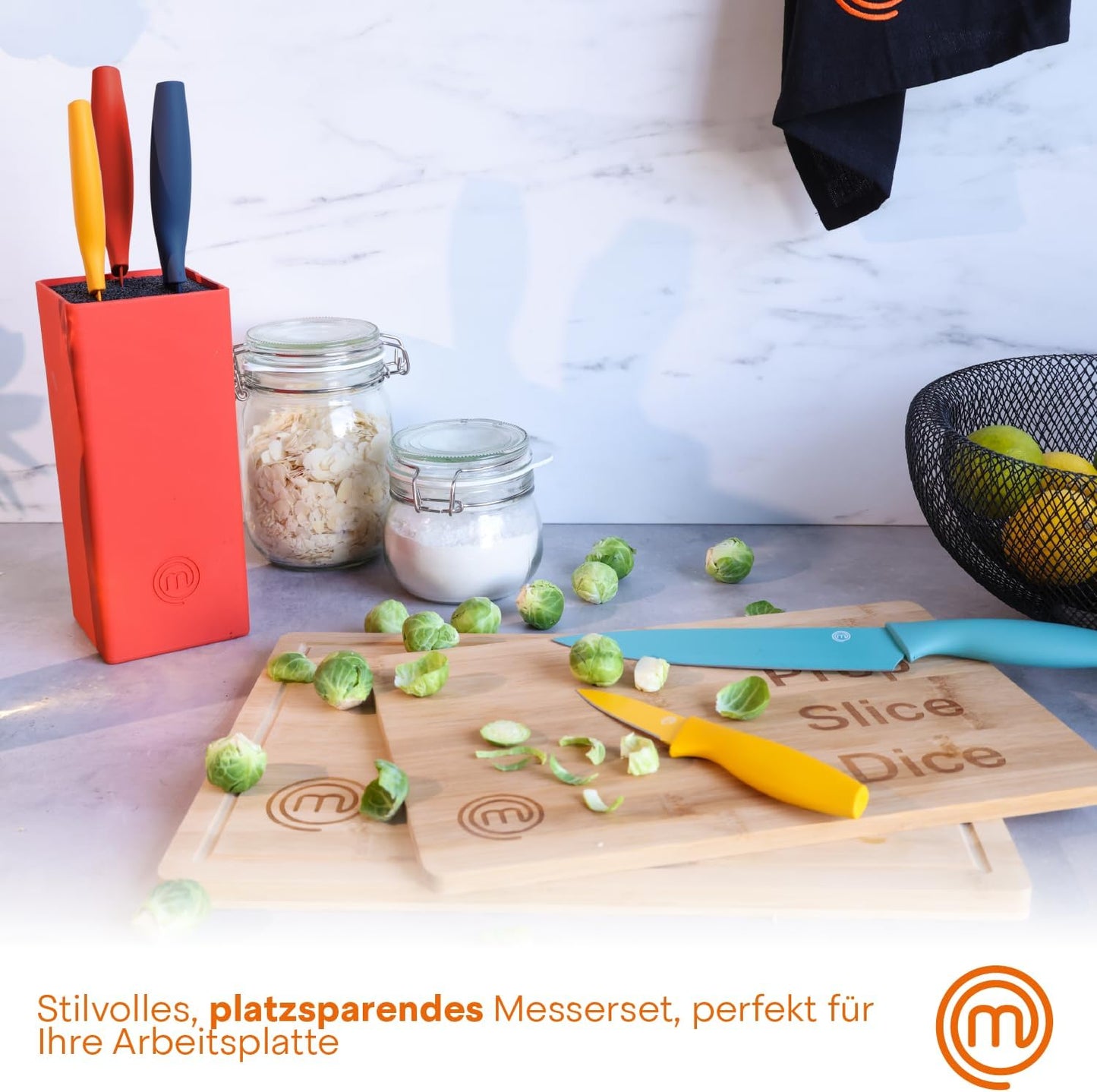 6-teiliges Messerblock-Set, Lebendig