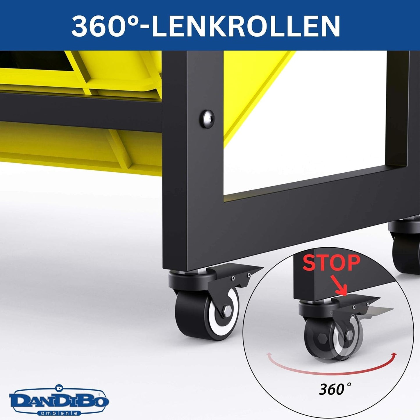Getränkekistenregal mit Rollen für 6 Kisten