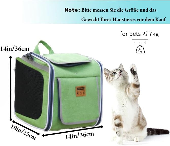 Faltbarer Velo-Hundekorb, Green