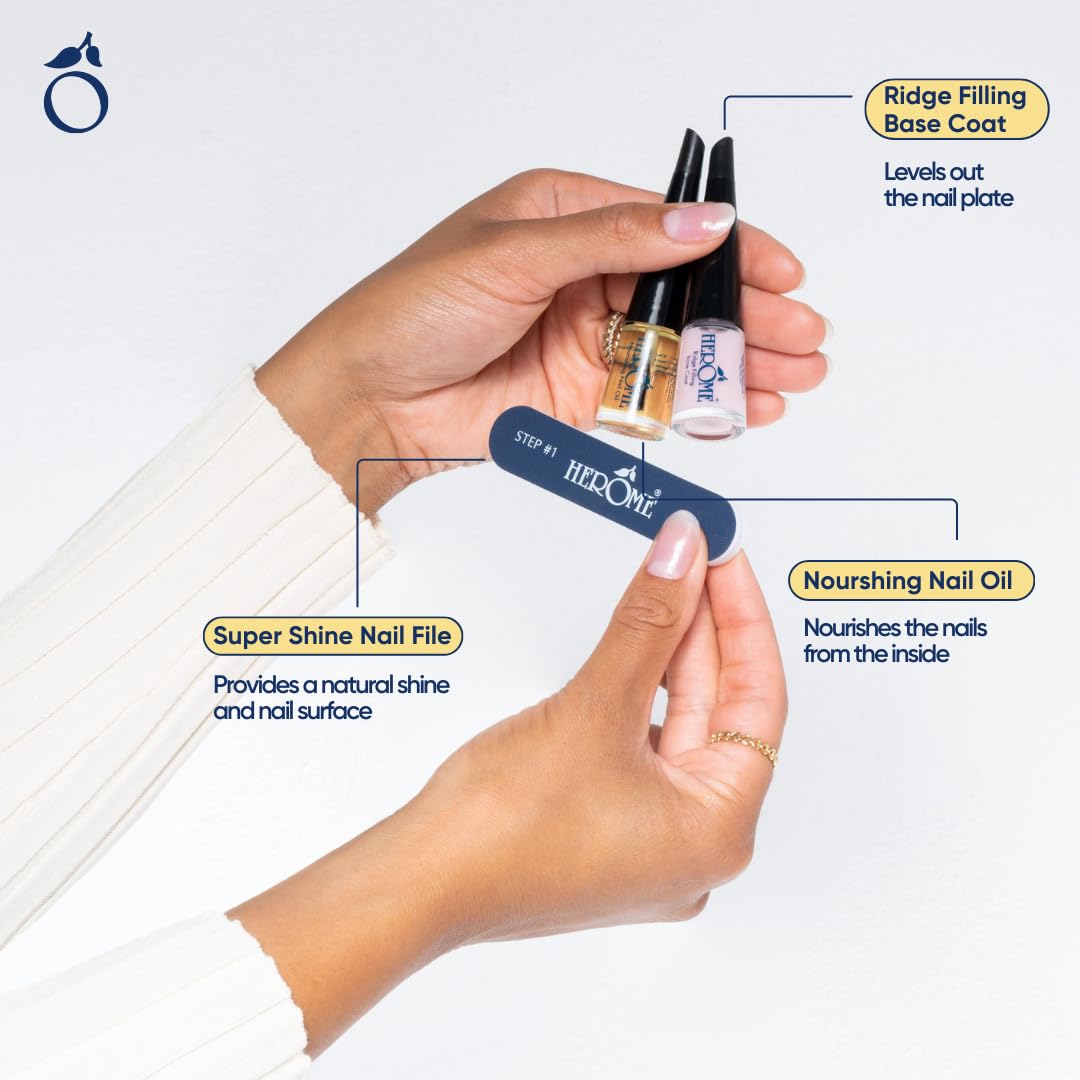 3-in-1 Maniküre Set mit Nagelöl und Rillenfüller, Single
