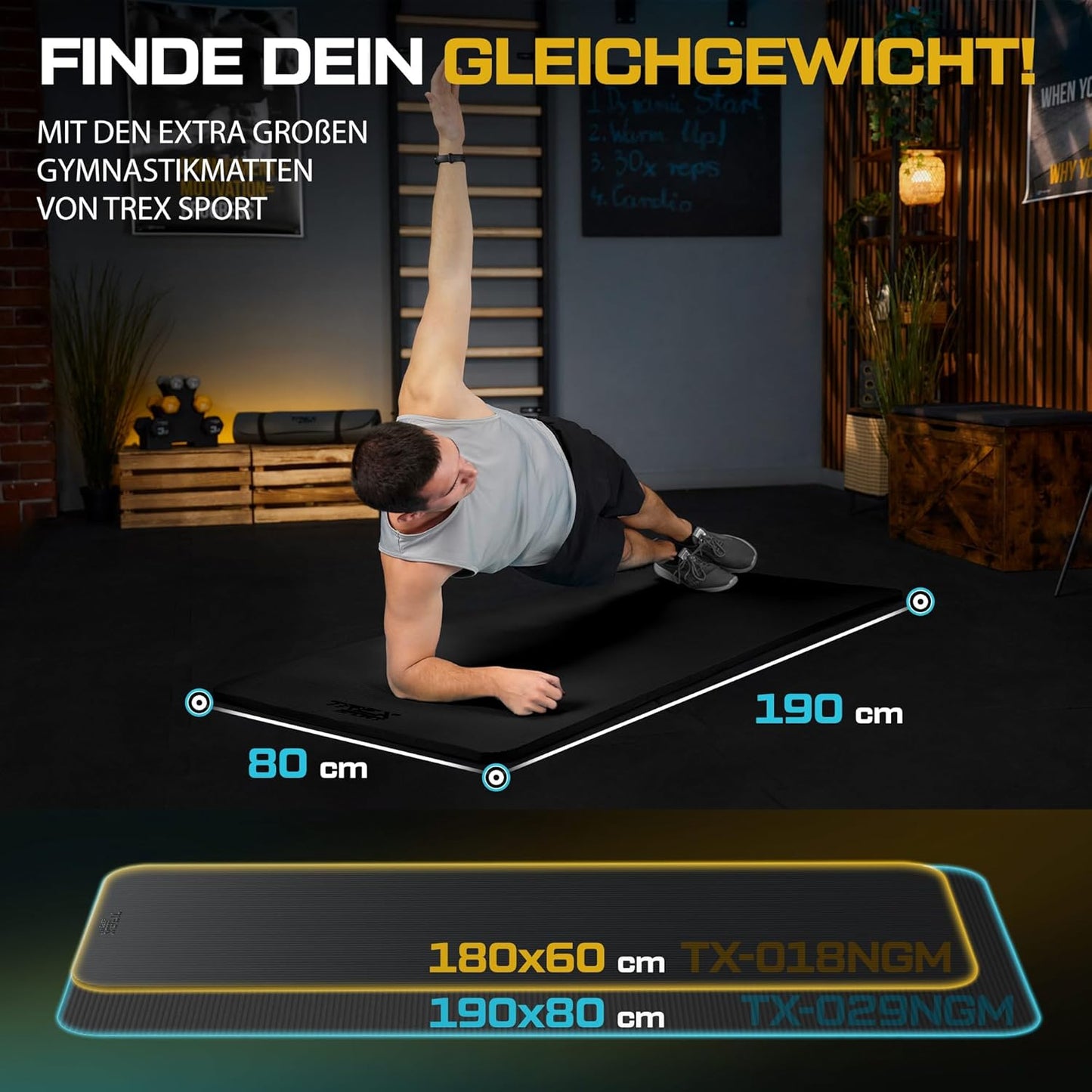 Gymnastikmatte, Schwarz