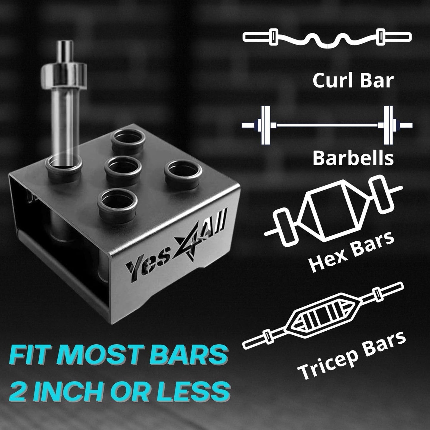 Vertikaler Langhantelständer, Deluxe 5 Bars