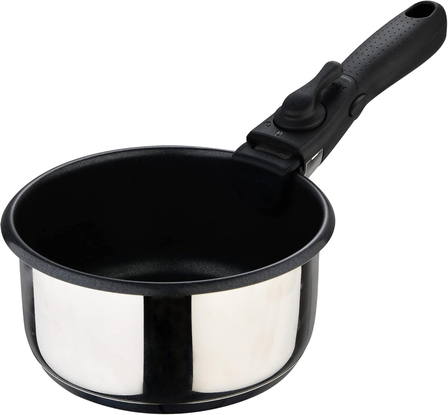 Click&Cook 4-teiliges Topfset mit abnehmbaren Griffen