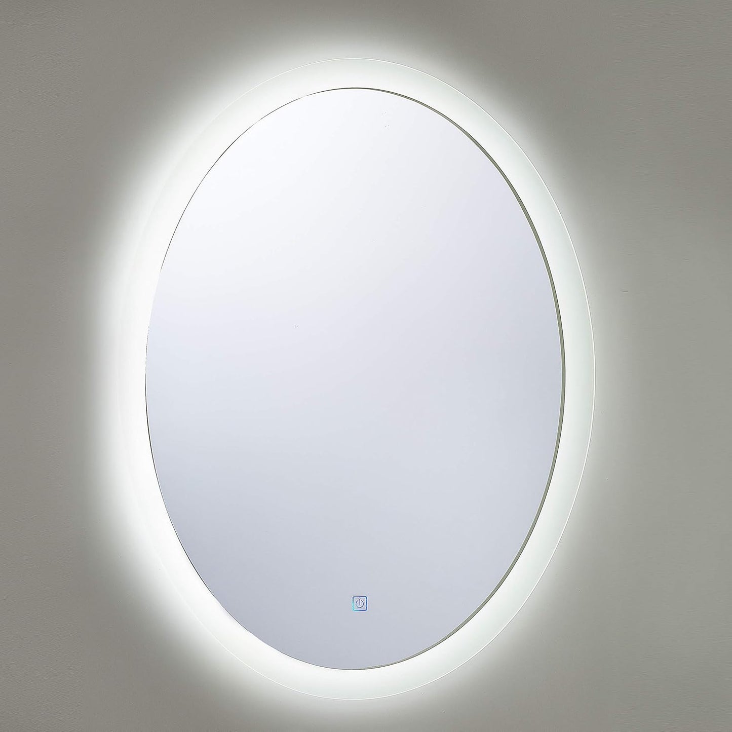 Ovaler Badspiegel mit LED-Beleuchtung, 80x60 cm