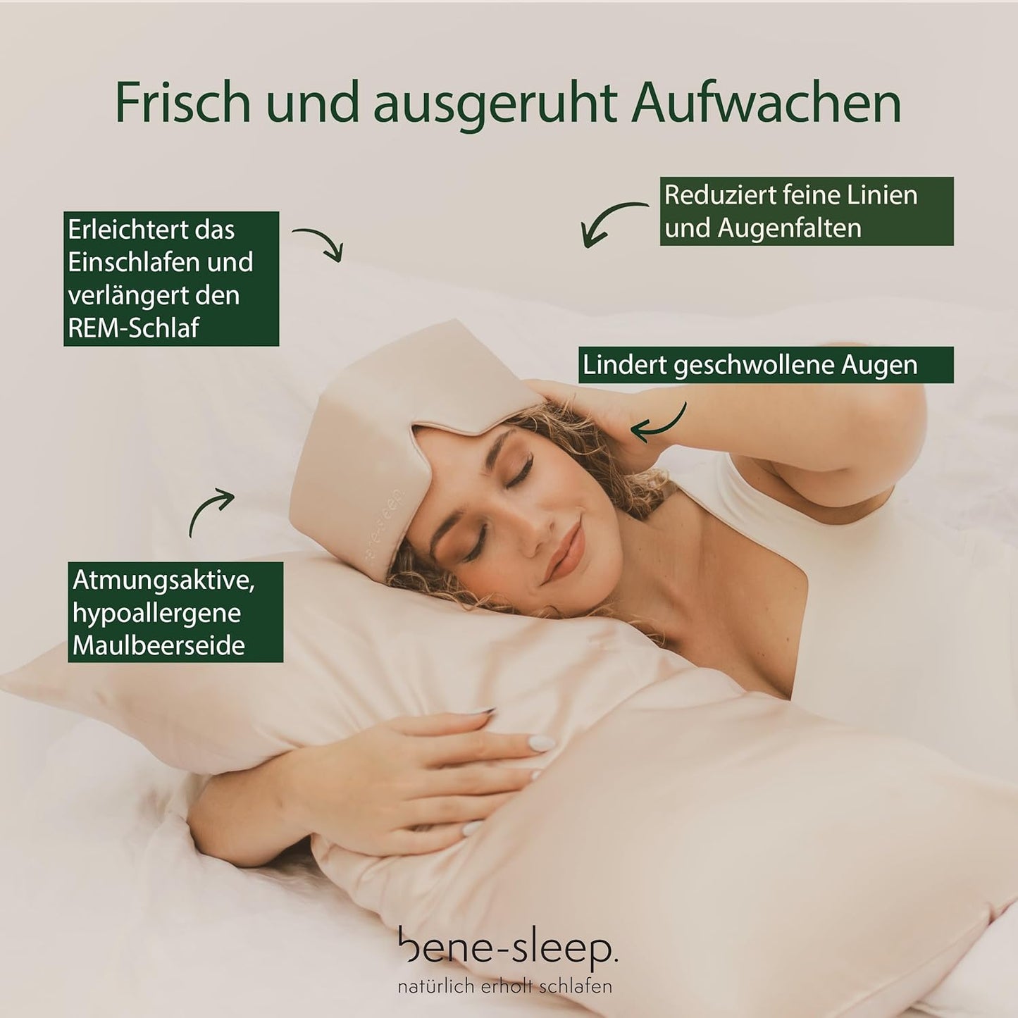 Seidenschlafmaske, Rose Gold