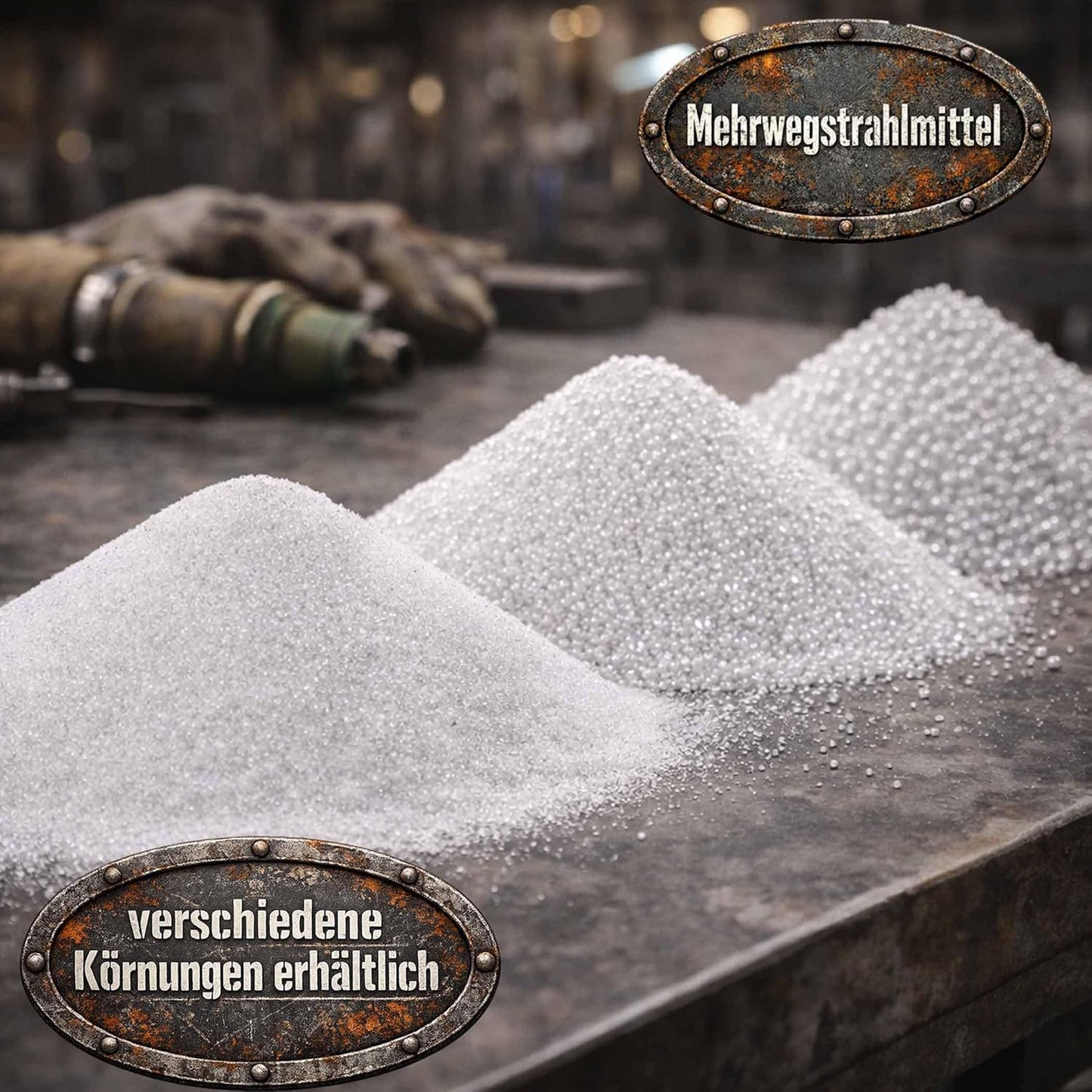 Glasperlen Strahlmittel 100-200 µm, 25 kg