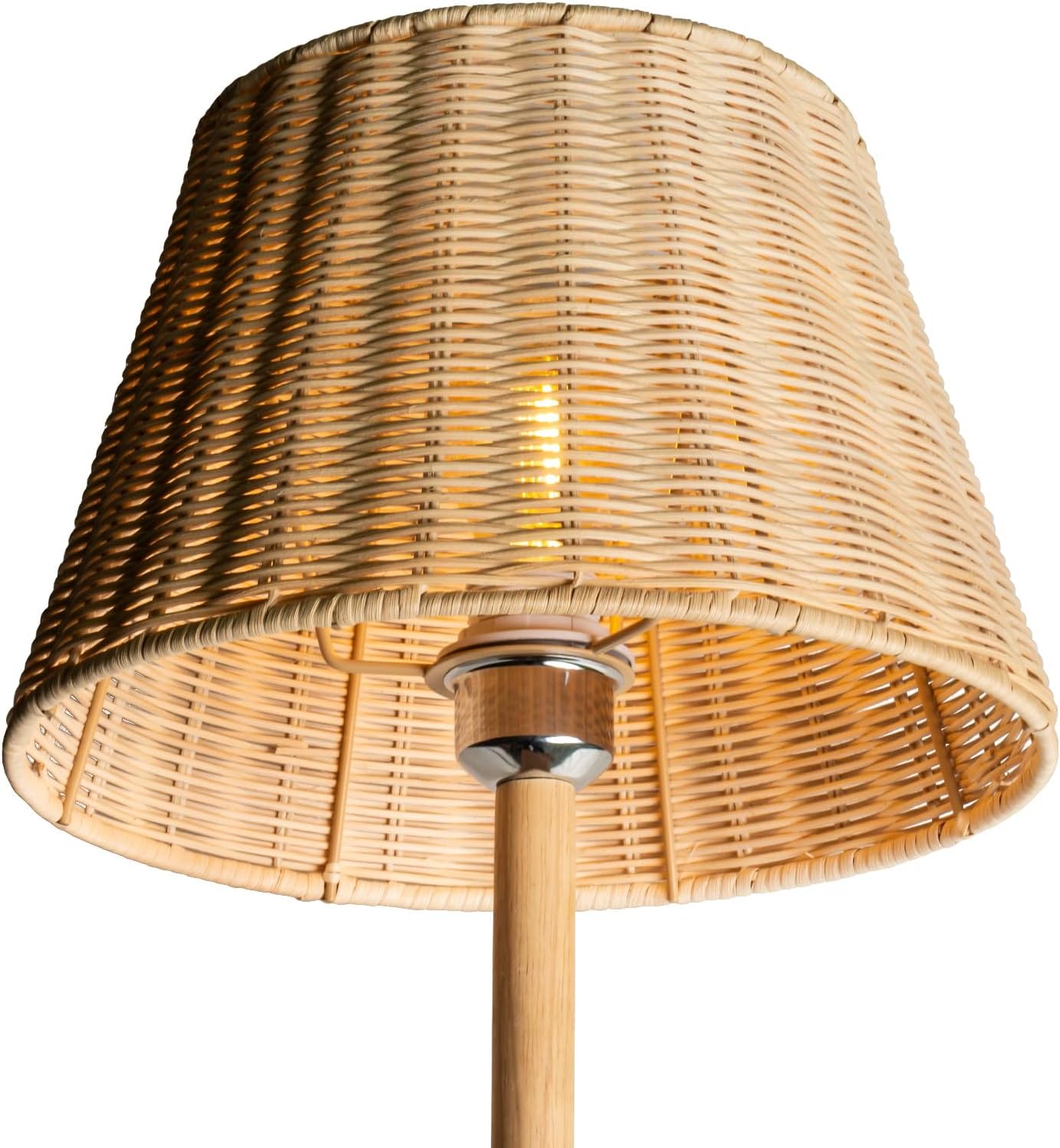 Rattan Lampenschirm, Konisch, Naturfarben-rattan 1