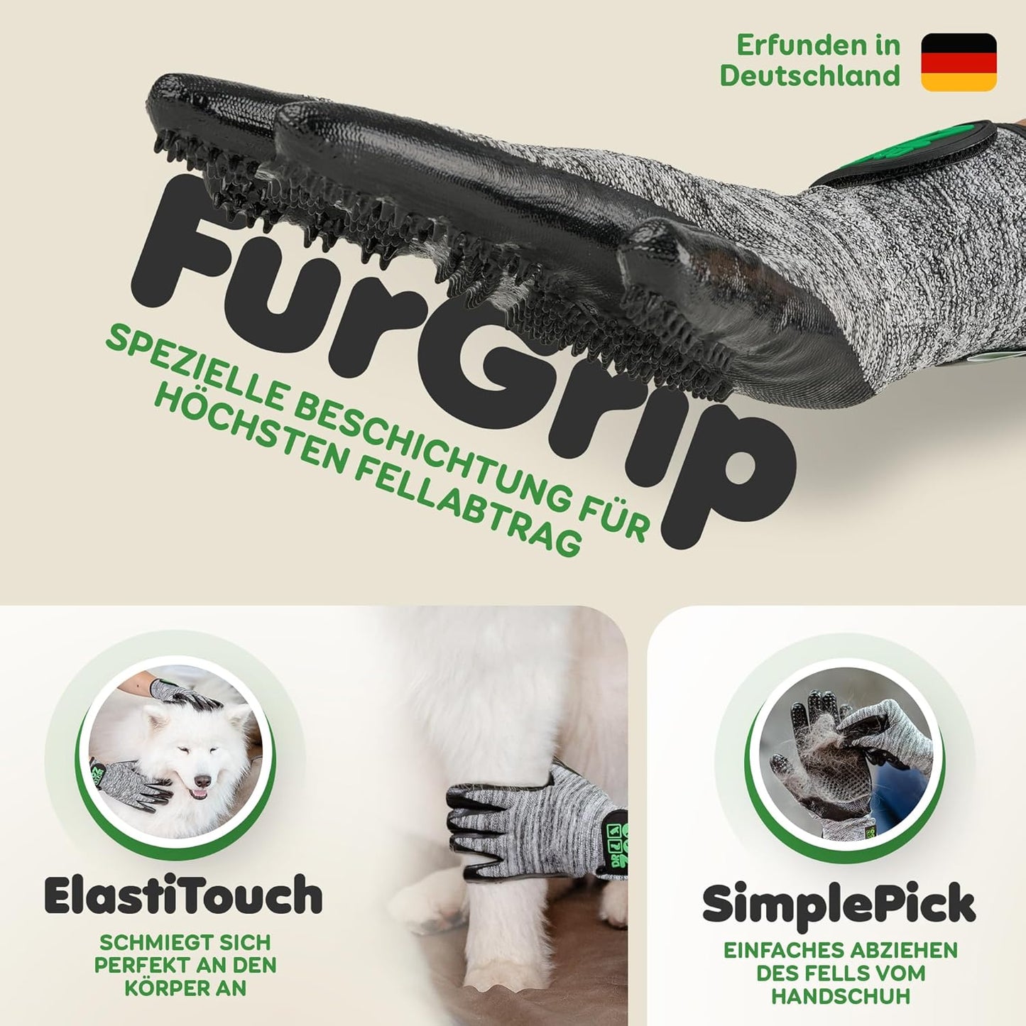 Fellpflegehandschuh, S