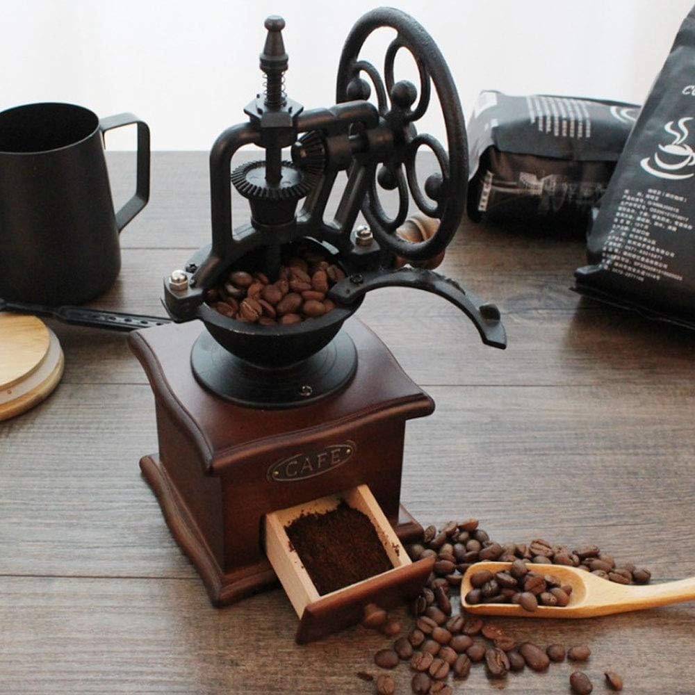 Manuelle Kaffeemühle Antike mit Handkurbel