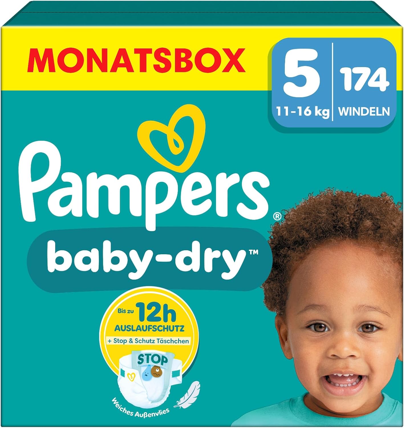 Baby-Dry Windeln Grösse 5 (174 Stück), Grösse 5 (174 Stück) NEU