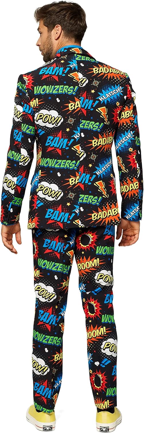 Karnevalskostüm Anzug mit Krawatte, 42 Badaboom