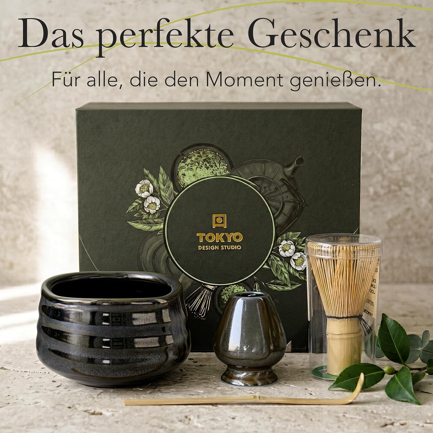 Tokyo Design Studio - Matcha Geschenkset 4-Tlg schwarz, Schwarz