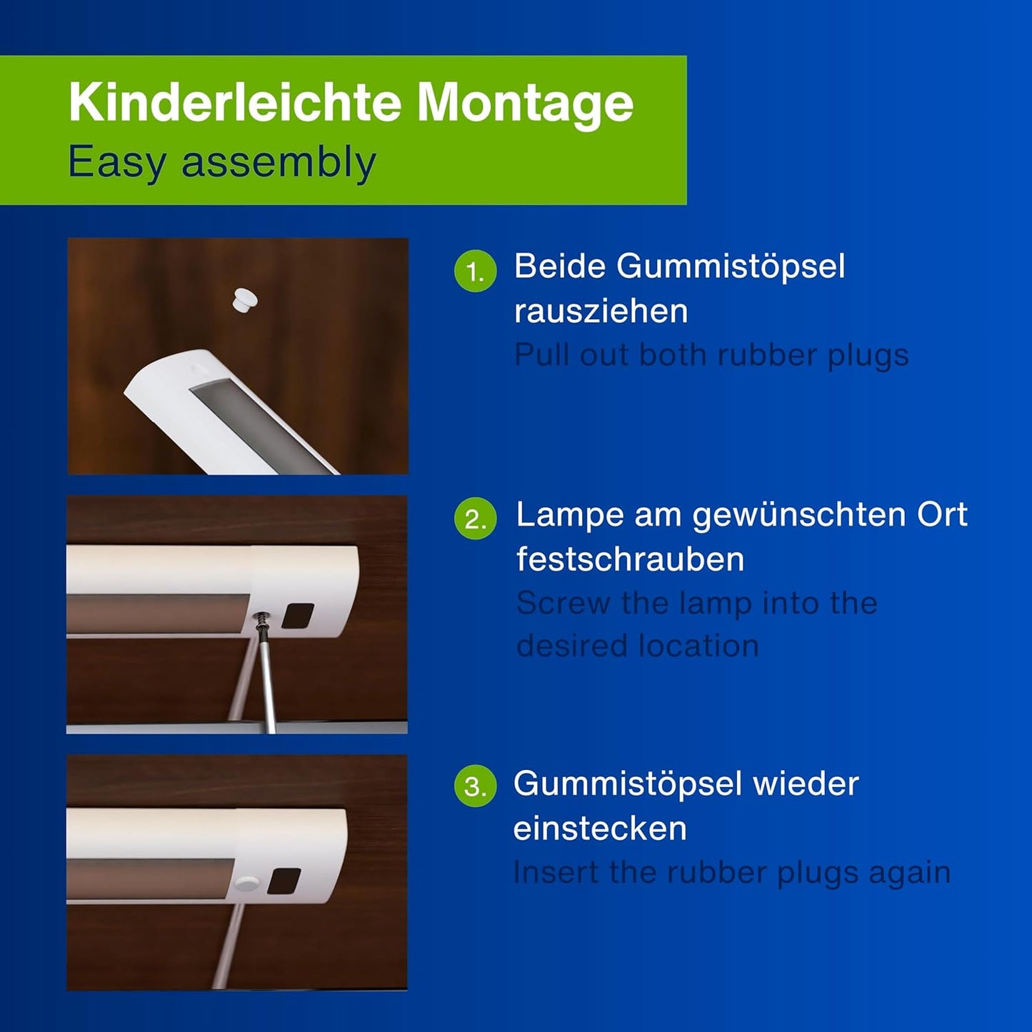 LED Unterbauleuchte mit Berührungssensor, 26 cm, 6.0 Watt