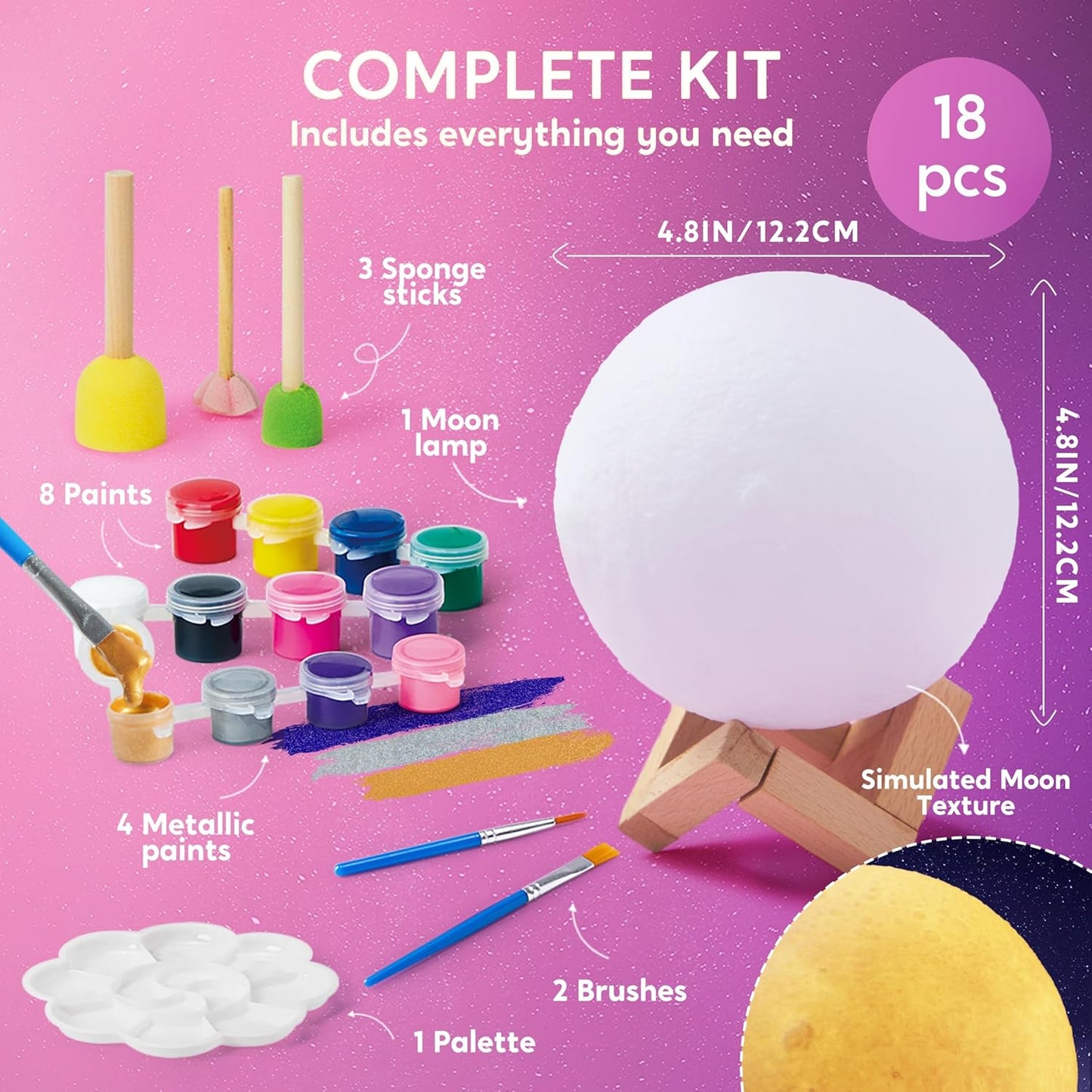 Mondlampe DIY Bastelset, Mond