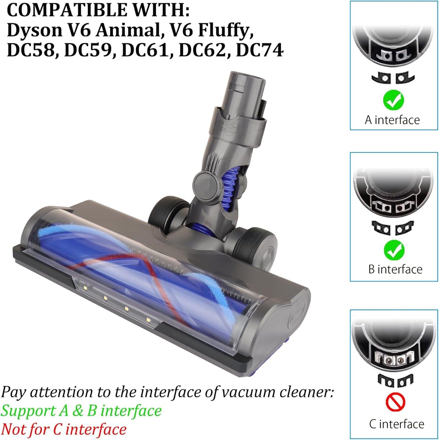 Ersatz-Motorkopf für Dyson V6/DC58/DC59/DC61/DC62/DC74